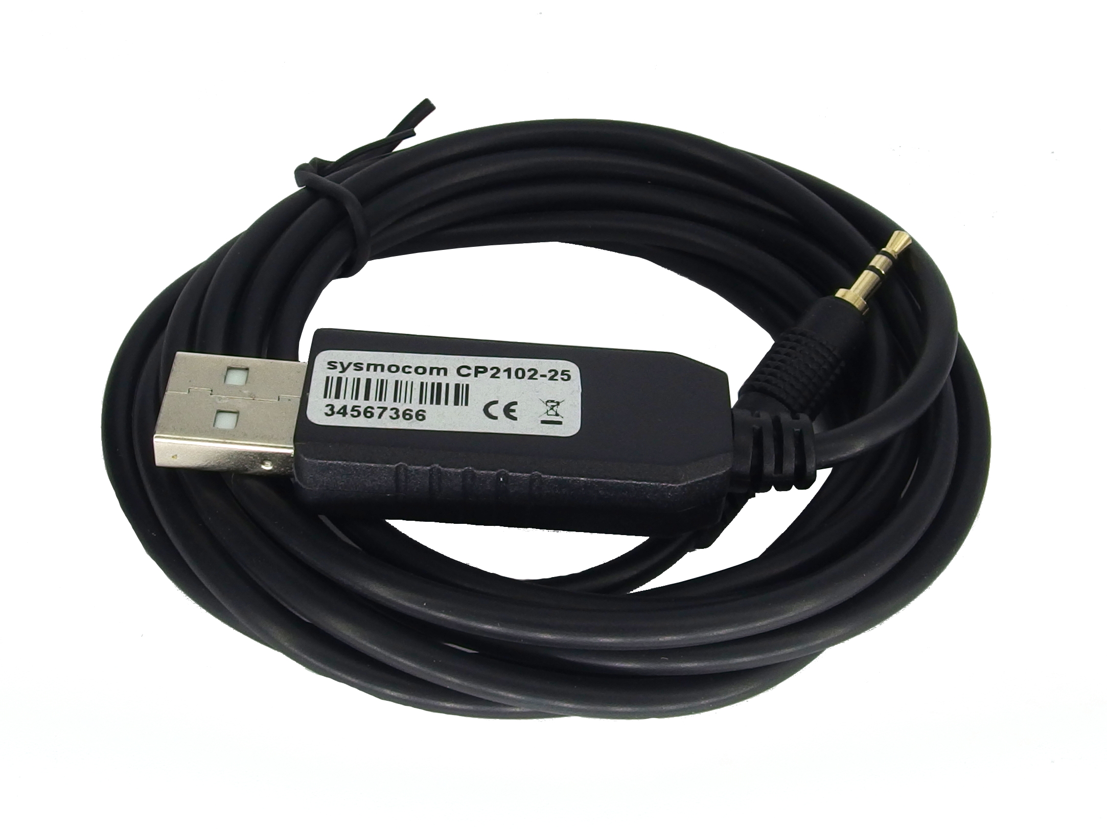 Sysmocom USB serial cable (CP2102) with 2.5mm stereo jack