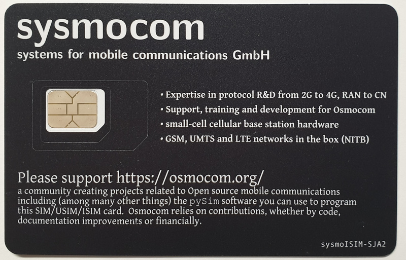 sysmoISIM-SJA2 SIM + USIM + ISIM Card (10-pack) with ADM keys