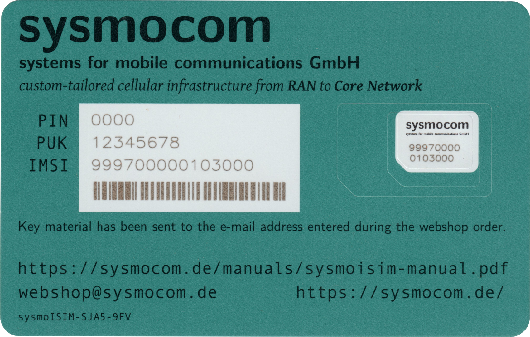 sysmoISIM-SJA5 SIM + USIM + ISIM Card (10-pack) with ADM keys