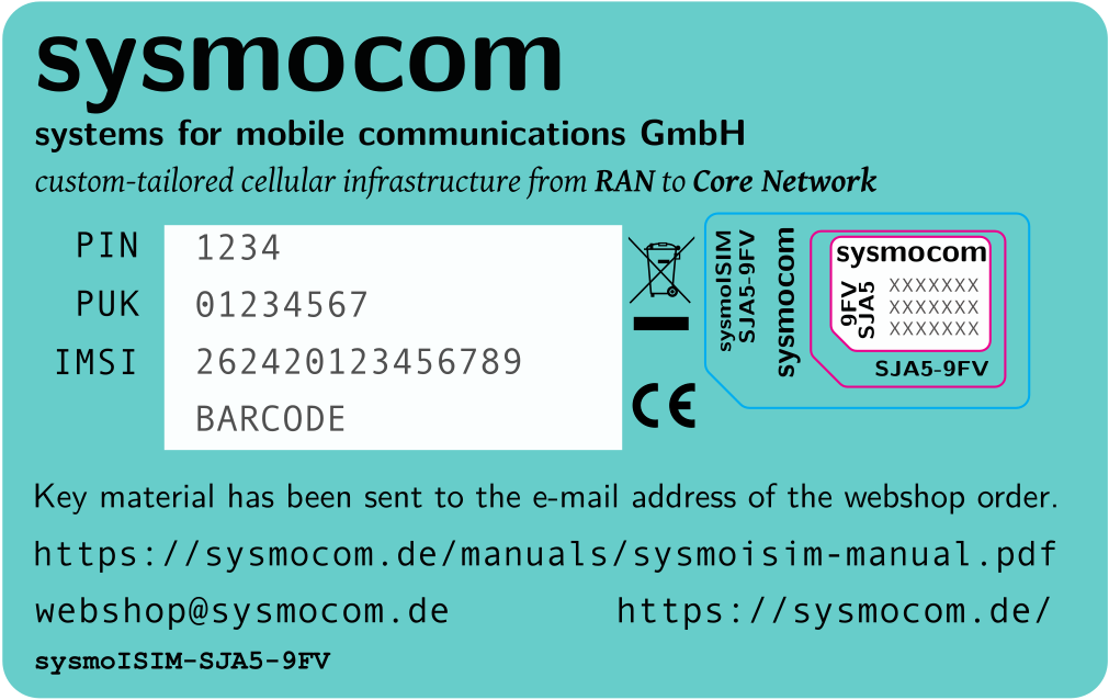 sysmoISIM-SJA5-9FV SIM + USIM + ISIM Card (10-pack) with ADM keys; 9FV chip